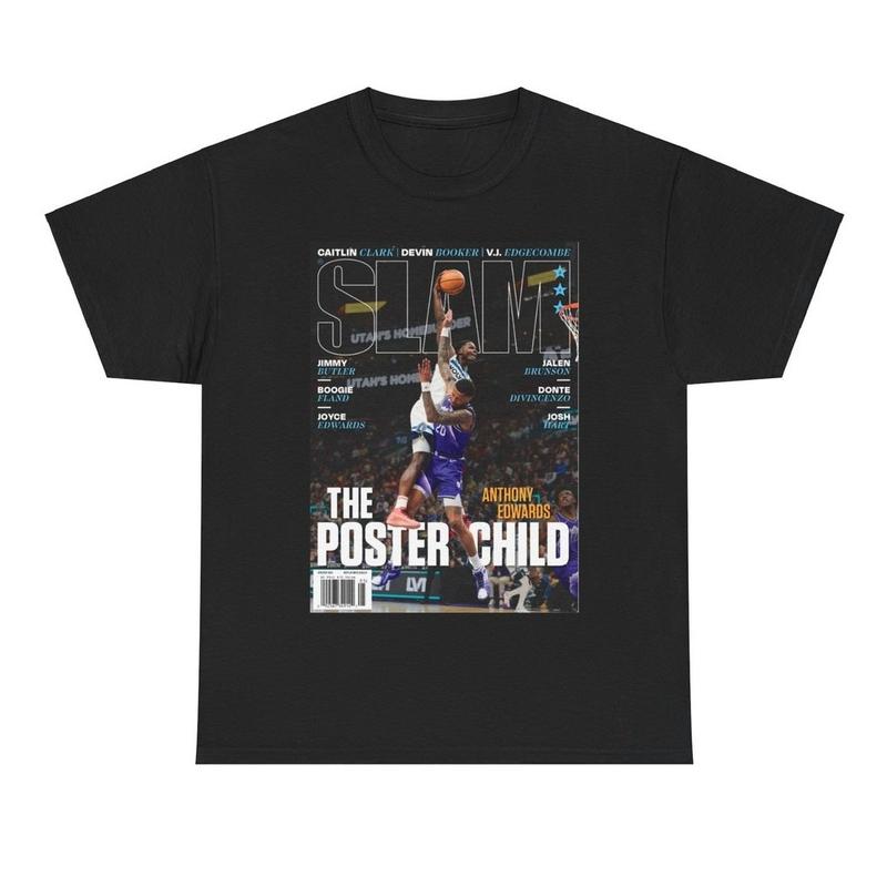 Anthony Edwards Minesota Timberwolves Basketball Slam Cover Unisex Tee Shirt for Fan