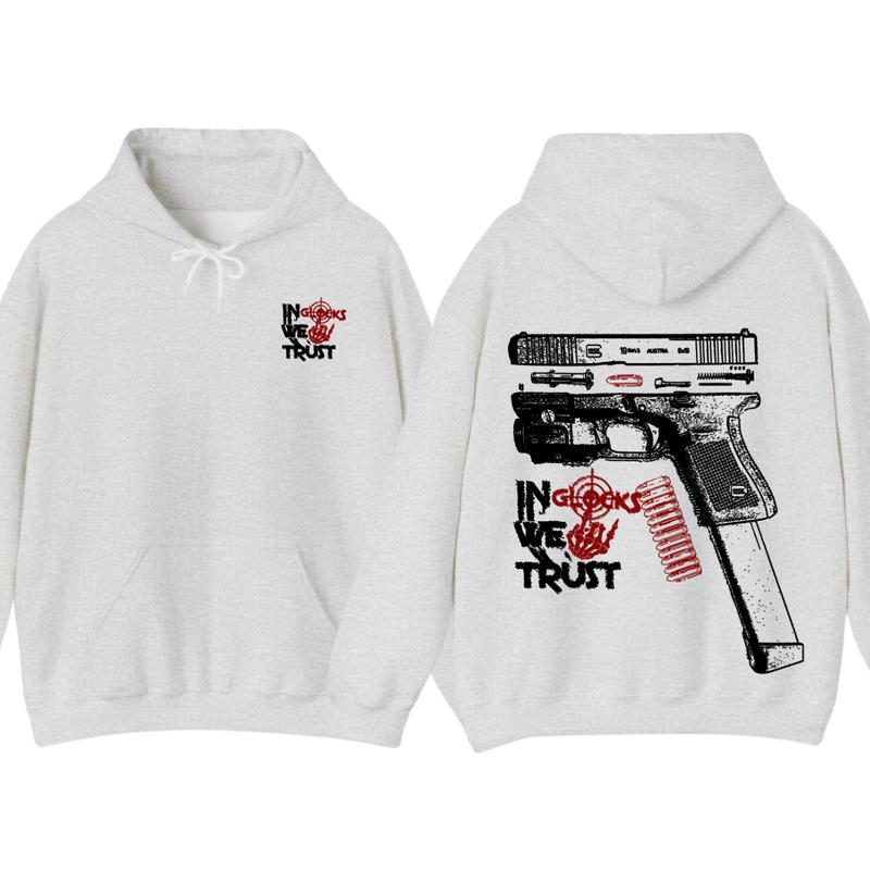 In Glock We Trust Bone Hand Halloween 2 Side Hoodie,Glock Halloween Hoodie,Bone Hand Halloween Glock Shirt, For Her For Him