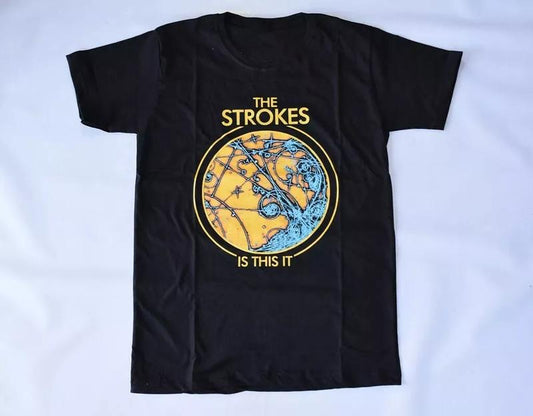 New THE STROKES Is This It Black Men T-shirt Cotton T-shirt
