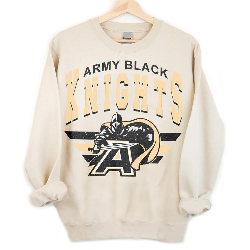 Army Black Knights Vintage NCAA Sweatshirt, United States Military Sport Shirt, Unisex Classic Gift NCAA Style, Football Fans Collection, Comfort