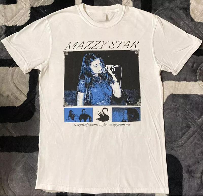 MAZZY STAR band Short Sleeve Cotton White T-Shirt Streetwear unisex cotton T-Shirt
