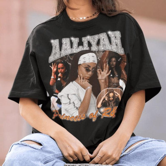 AALIYAH TSHIRT Aaliyah Tee Shirt Aaliyah Princess Of R&B Hiphop RnB Rapper T-Shirt, Shirt For Men, Women