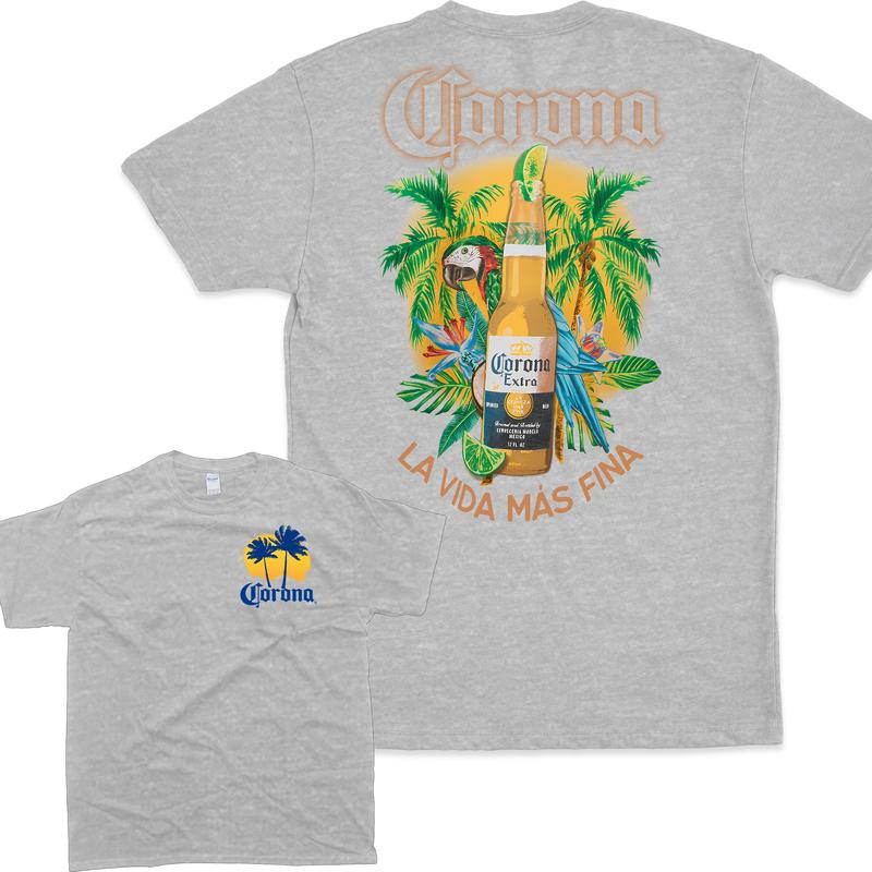 Corona Extra La Vida Mas Fina Bottle T-shirt, Fashion For All Tastes, Gildan Unisex Tee Casual Menswear
