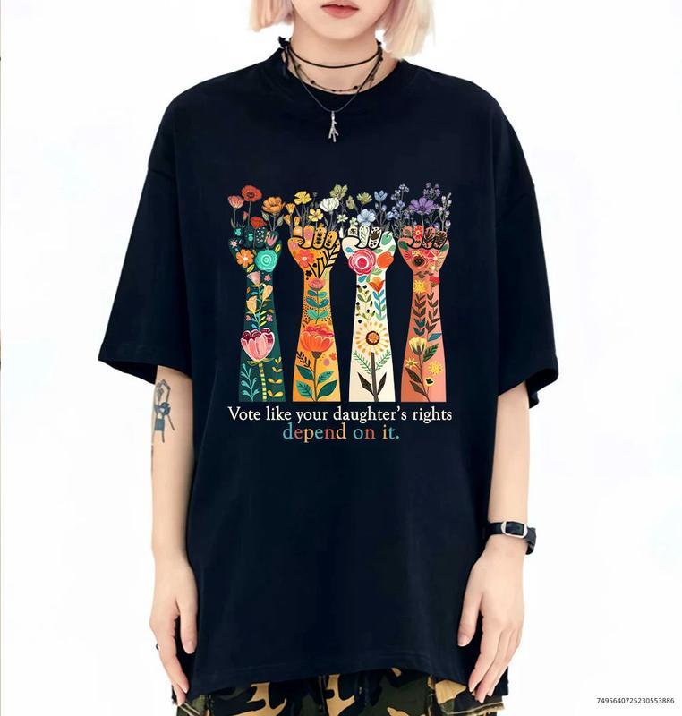 Vote Like Your Daughter's Rights Depend On It T-Shirt, Vote Rights Shirt, Feminist Shirt, Women's Rights Shirt, Kamala Harris Shirt Comfort Cotton Com