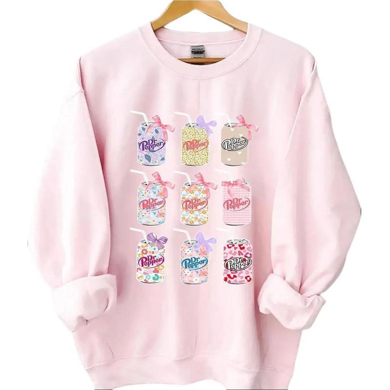 Dr Peper Bow Sweatshirt - Cute  Pink Bow Sweatshirt Unisex Classic Cotton