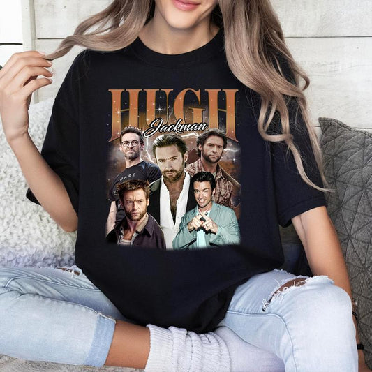 Hugh T Shirt Jackman  T Shirt Gift For Woman and Man Unisex T-Shirt Casual Cotton