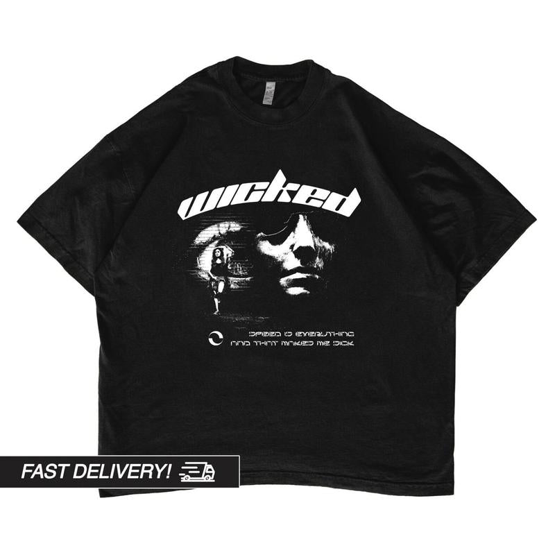 Y2k Shirt, Oversized Harajuku Shirt, Goth Punk T-Shirt, Heavyweight 7.5 oz Japanese Streetwear T-Shirt Menswear Top