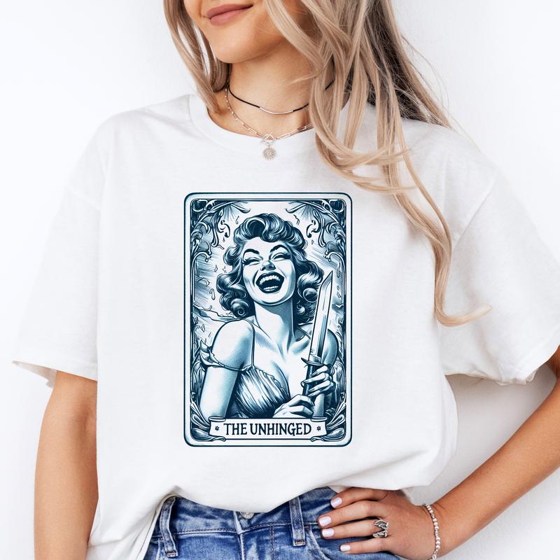 Tarot Card Mental Health T-Shirts - Print is Sublimation, Unisex Non-Fitted T-Shirt,Funny Tee, Gift Idea, Relaxed Fit, Casual Apparel,Great with Jeans