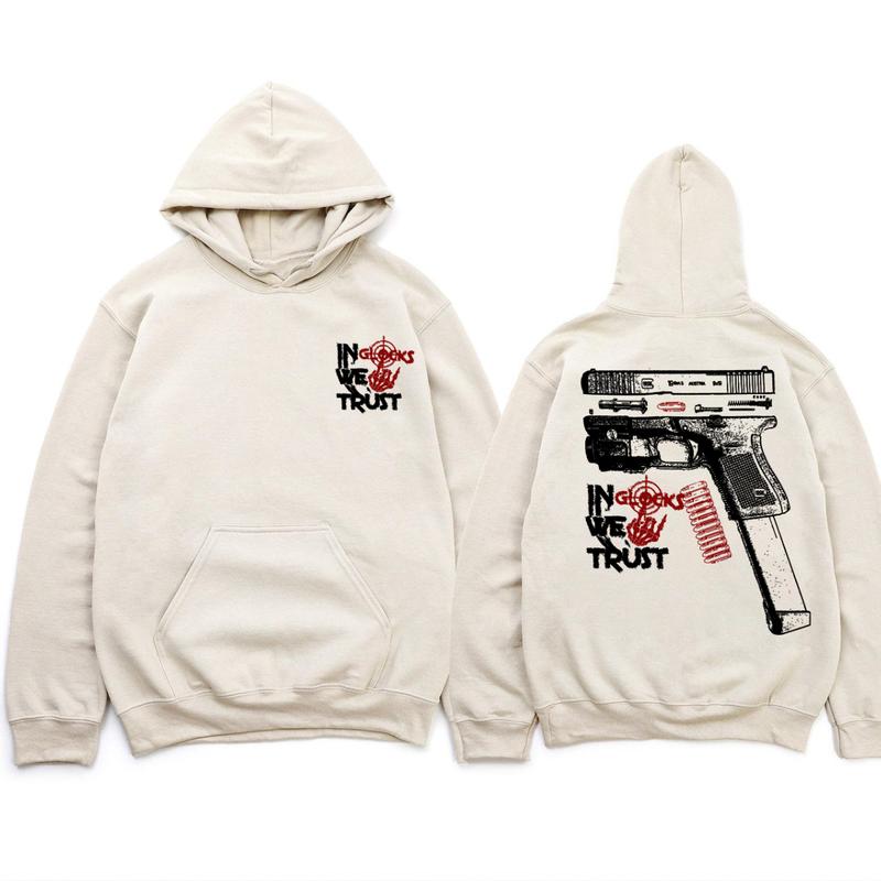 In Glock We Trust Bone Hand Halloween 2 Side Hoodie,Glock Halloween Hoodie,Bone Hand Halloween Glock Shirt, For Her For Him Classic Menswear