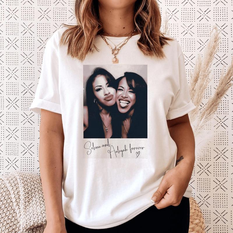 Selena And Aaliyah T-Shirt, Sweatshirt, Hoodie, Cotton Tee, Shirt For Men, Women 49th