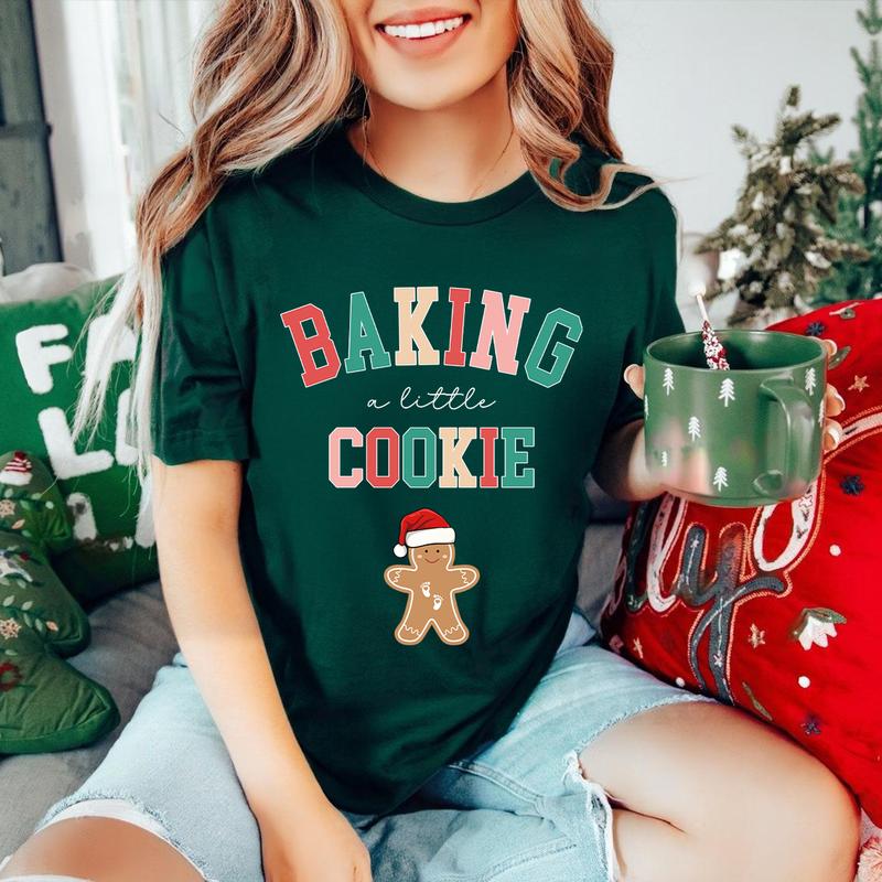 Baking a Little Cookie Pregnancy Announcement Sweatshirt - Cozy Holiday Maternity Wear
