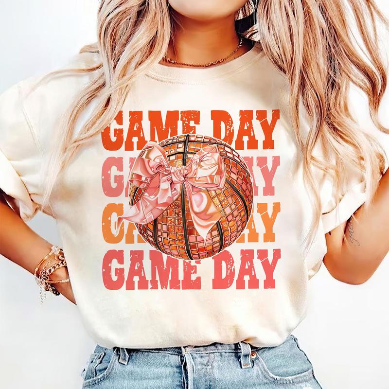 Coquette Basketball Sweatshirt, Basketball Bow Tee, Basketball mom, Game Day, Retro Basketball Shirt, Fall Basketball Game Day Season, Full Sizes, Ful