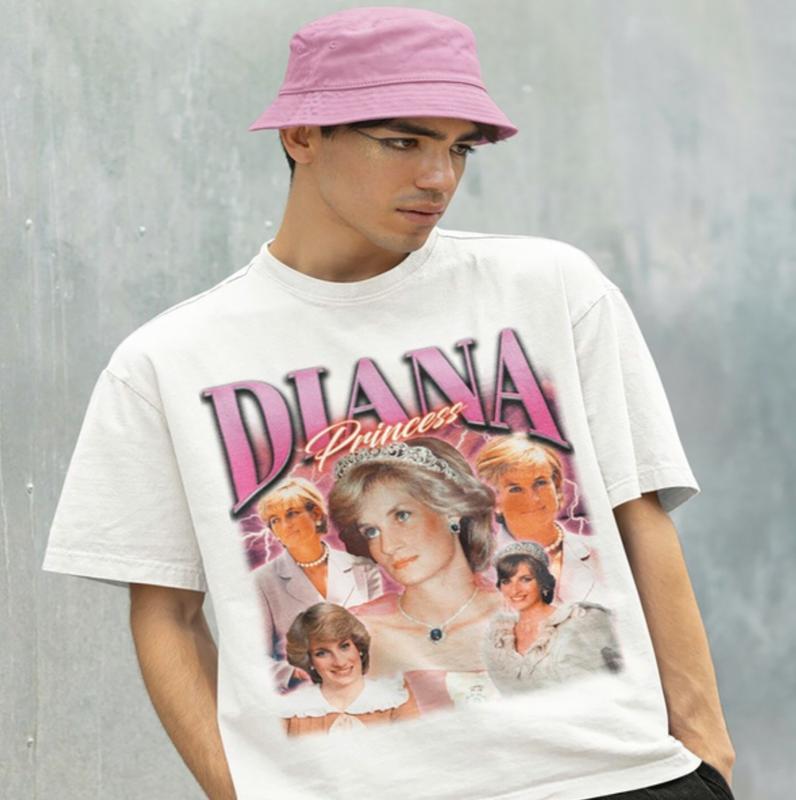 Retro Princess Diana Shirt - Vintage Princess Diana Shirt, Princess Diana Tshirt Top Womenswear