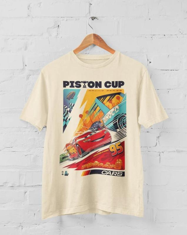 Cars Lightning McQueen Inspired Vintage Custom Race T-Shirt Unisex T-shirt Birthday Shirt Gift For Men Women Sweatshirt
