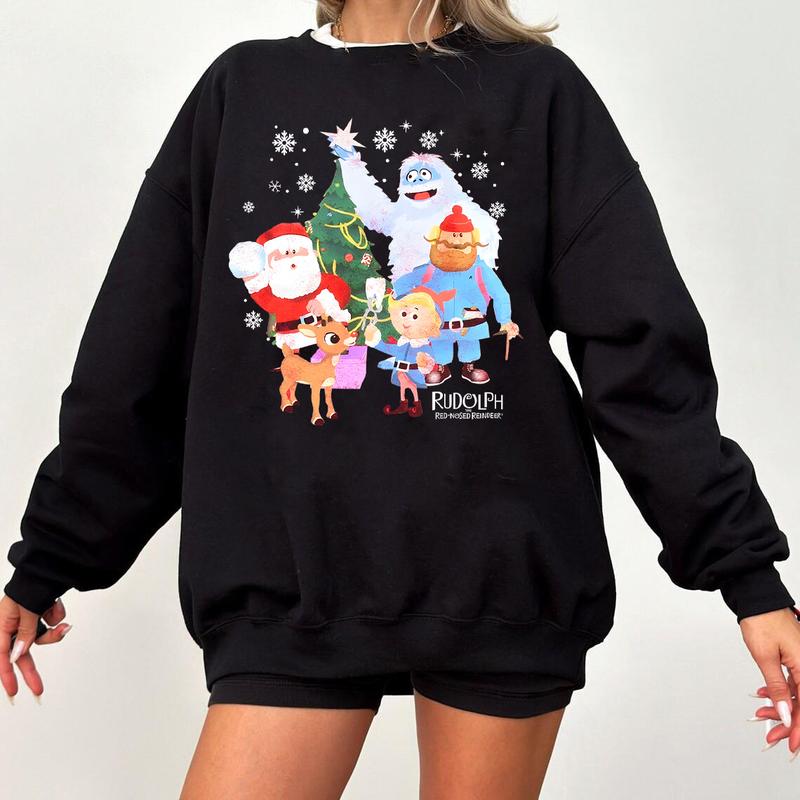 Rudolph The Red Nosed Reindeer Sweatshirt, Rudolph Christmas Sweatshirt, Retro Vintage Christmas Sweatshirt, Christmas Reindeer Sweatshirt