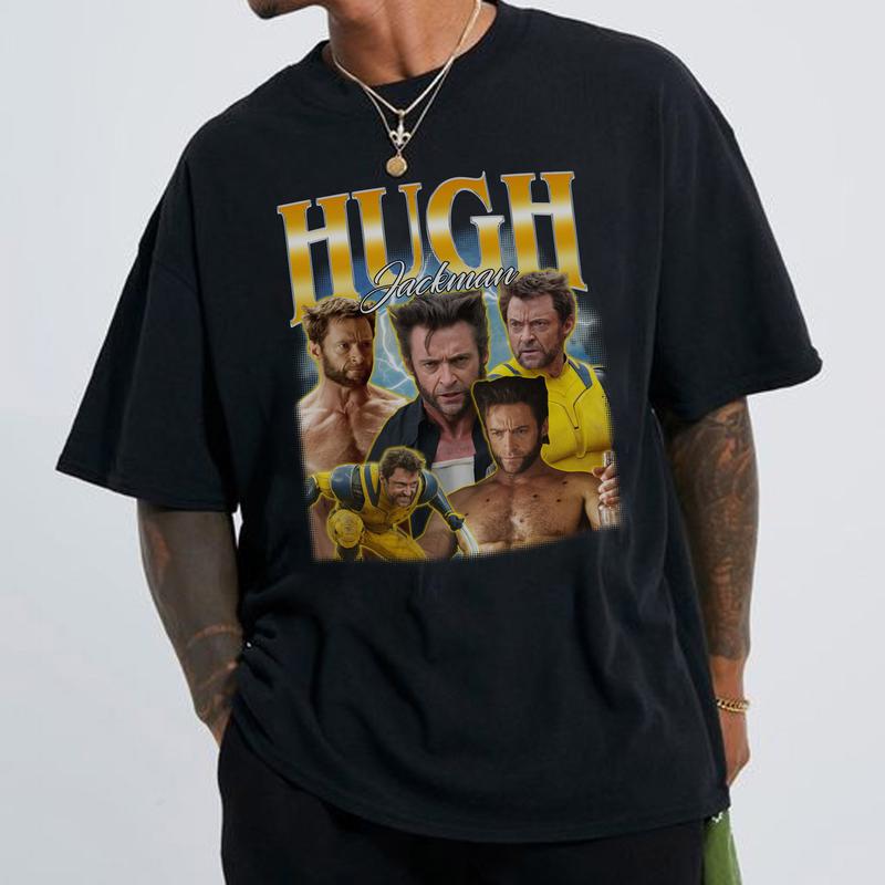 Hugh Jackman Homage Shirt, Hugh Jackman Retro 90s Shirt, Hugh Jackman Gift Merch Cotton