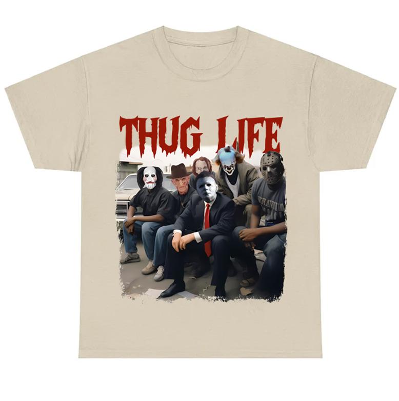 Thug  Life Horror Movie Shirt, I Love Bad Boys Shirt, Horror Shirt, Halloween Horror Shirt, Halloween Character Friends Shirt Design