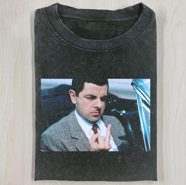 MR. BEAN Middle Finger T-Shirt, Funny Shirt, Unisex T-Shirt, Gift For Men Women