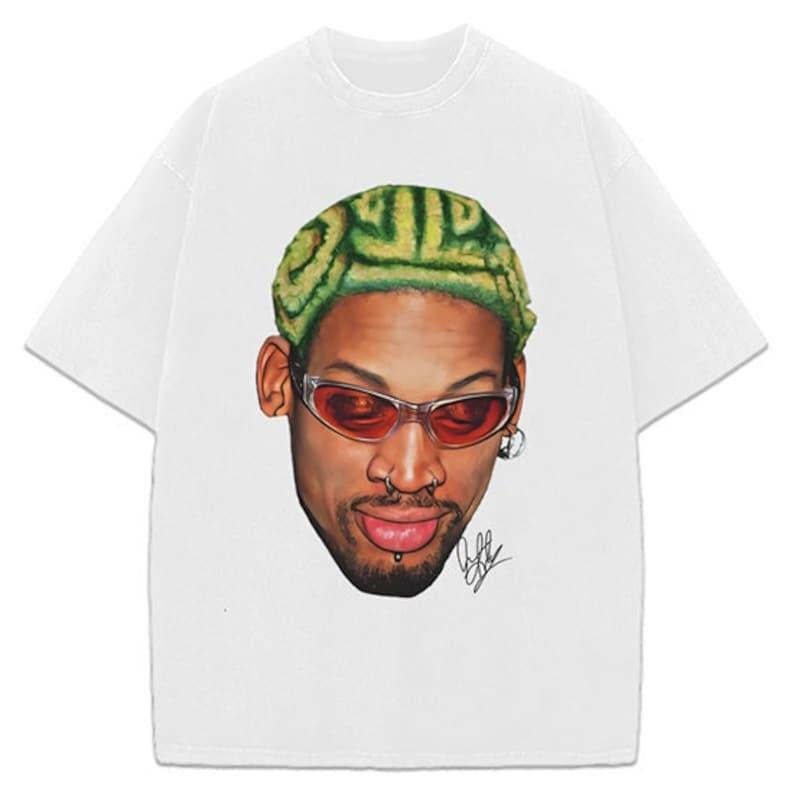 Dennis Rodman Zig Zag Green Hair Rodzilla 90's Vintage Design T-Shirt, Dennis the Menace Sweatshirt, The Worm, Music Lover Hoodie, Hip Hop Sweater, Ra