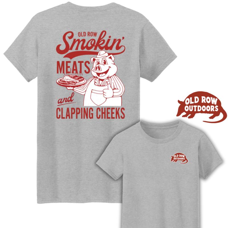 Old Row The Smokin' Meats and Clapping Cheeks Both Sides Unisex T-Shirt Cotton