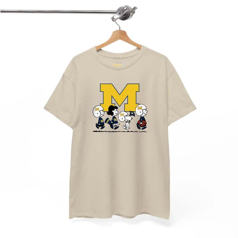 All Teams NCAA Football Snoopyy Sand Color T-Shirt, Cute Sand Color Football Shirt, Classic Fit Unisex Men Women Tee