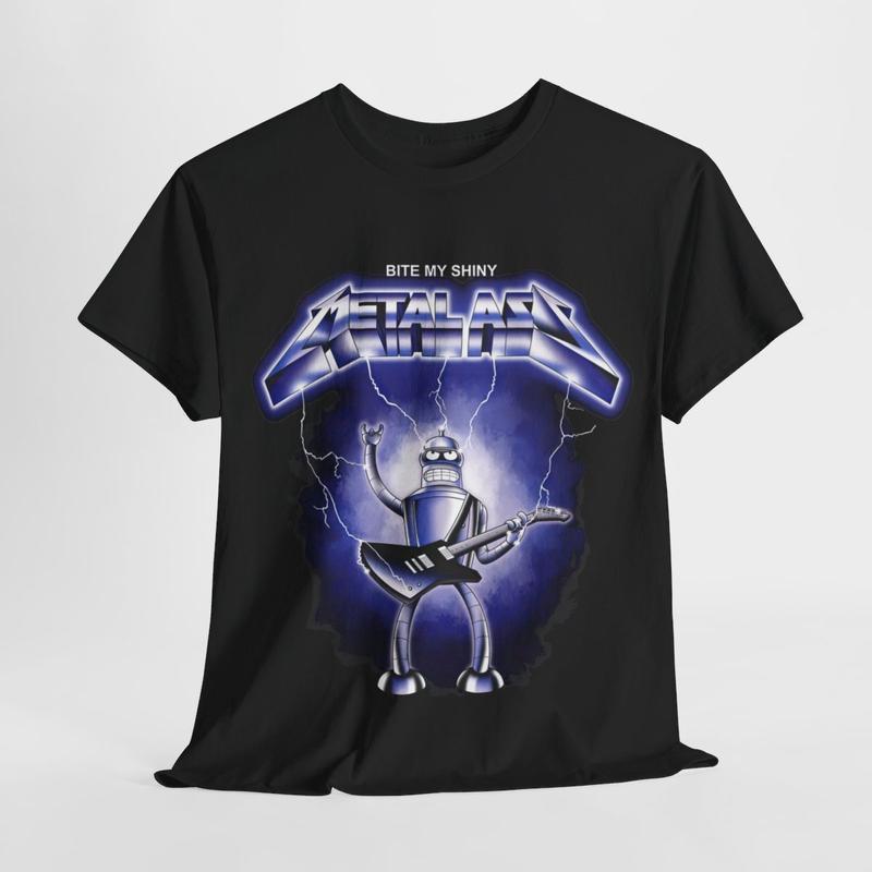 Shiny Metal Metallica Bender Futurama T-Shirt