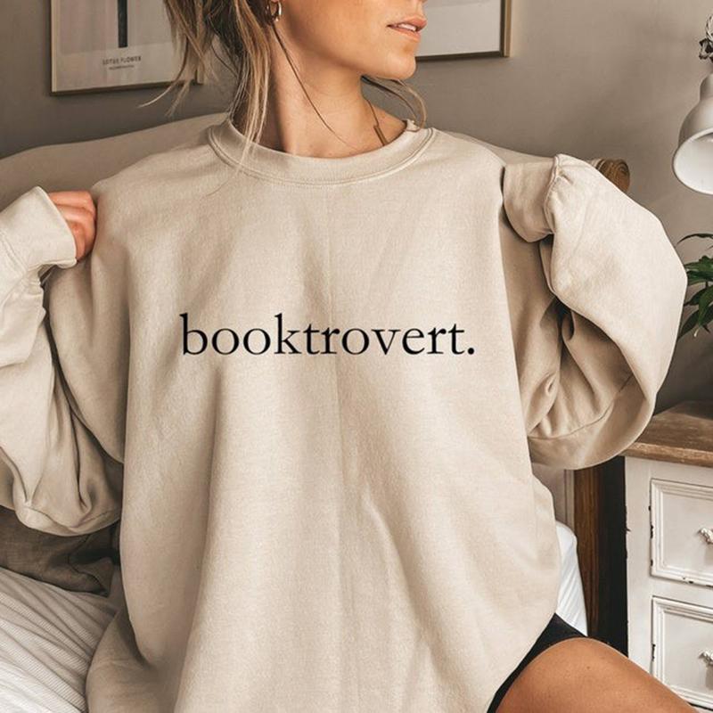 Booktrovert Sweatshirt, Book Lover Crewneck, Cute Book Lover