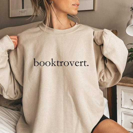 Booktrovert Sweatshirt, Book Lover Crewneck, Cute Book Lover