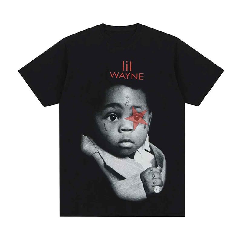 Lil Waynnnne Tha Carter III Star Rap Tee Cotton Menswear Underwear Oversized T-Shirt Streetwear
