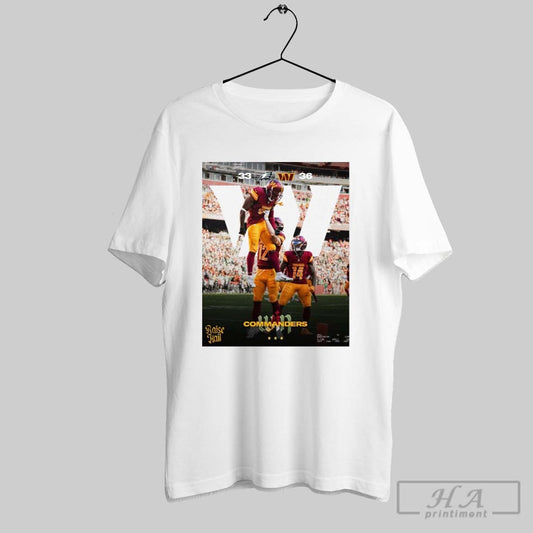 Philadelphia Eagles Vs Washington Commanders 33 36 Score Raise Hail 5 Time World Champions Poster T Shirt