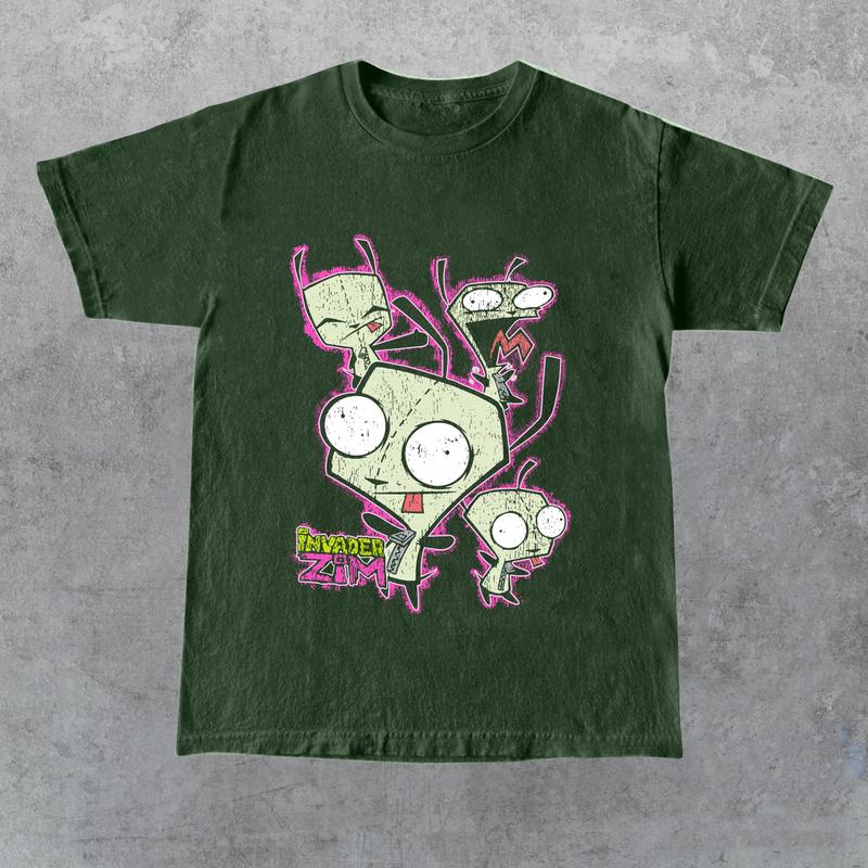 Invader Zim GIR Distressed Collage T-Shirt, Gift for Her, Gift for Him, Gift for Friend