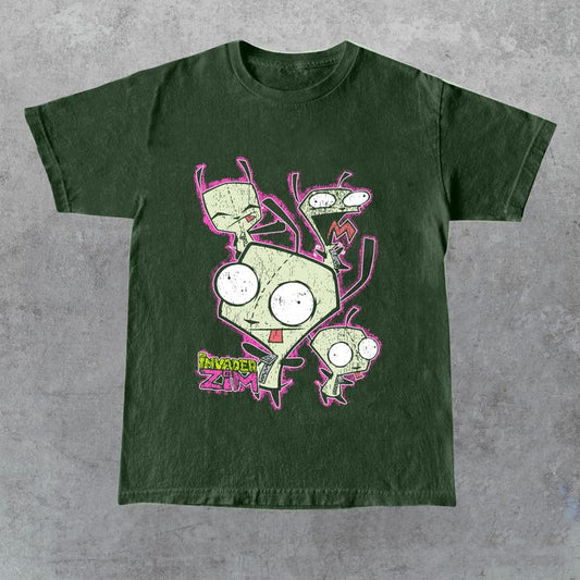Invader Zim GIR Distressed Collage T-Shirt, Gift for Her, Gift for Him, Gift for Friend