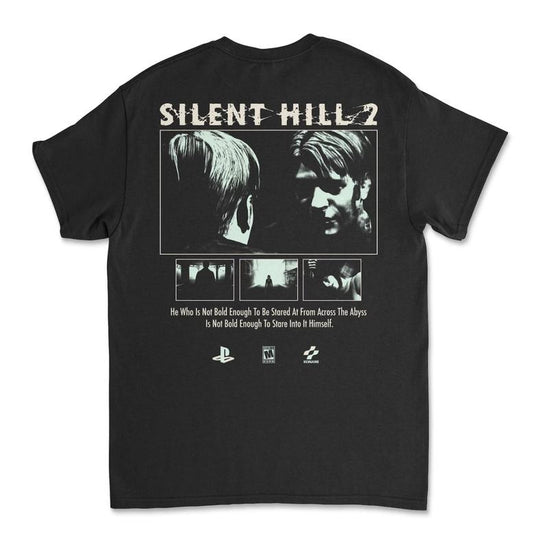 Silent Hill 2 Black T-Shirt Tee Horror Survival Retro Gaming Konami Top Womenswear Menswear Top Man Tshirt Human Streetwear Crewneck Round Neck T-Shir