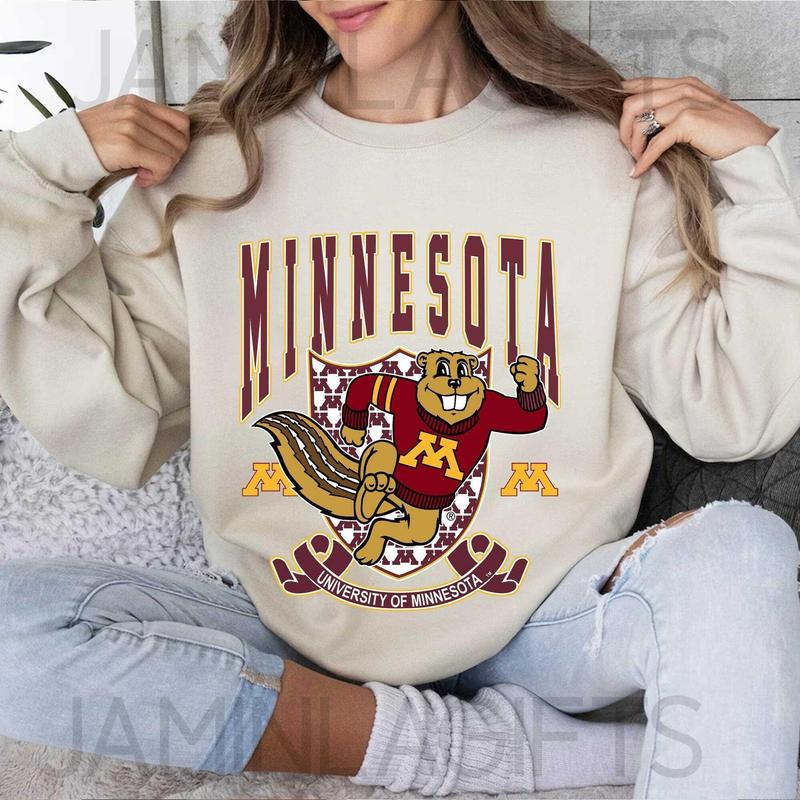 Vintage Minnesota Golden Gophers Sweatshirt, University Of Minnesota Shirt, Game day Shirt, Minnesota Golden Womenswear