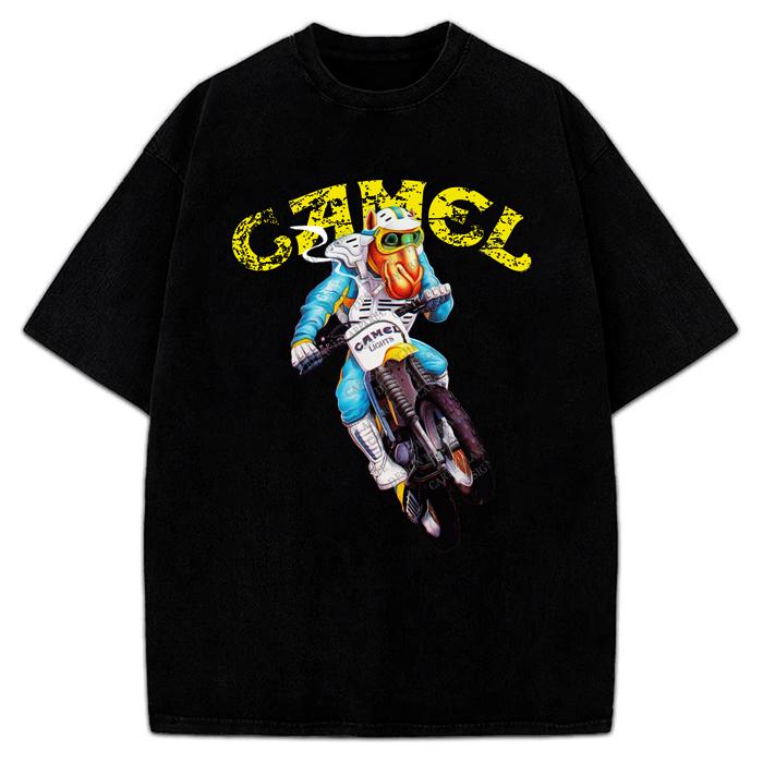 Joe Camel T-Shirt Joe Camel Dirt Bike Supercross Vintage AD Custom Graphic Tee