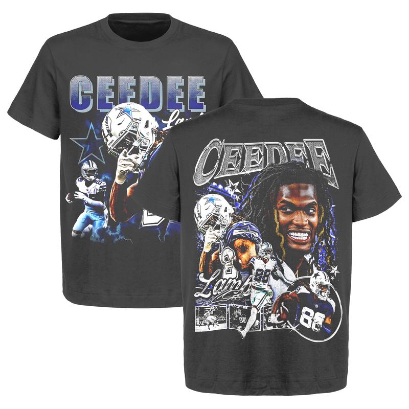 CeeDee Lamb Dallas Graphic T-Shirt  Heavy Cotton  Men's & Women's Retro American College Football Shirt