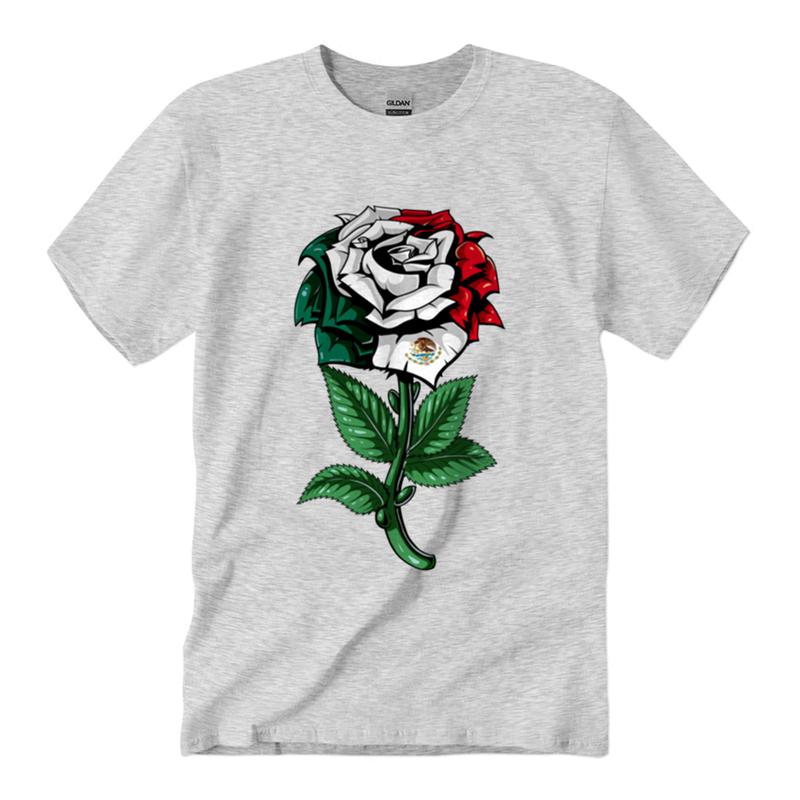 Mexico Flag Mexican T-Shirt Unisex Classic Cotton Collar Fabric Top