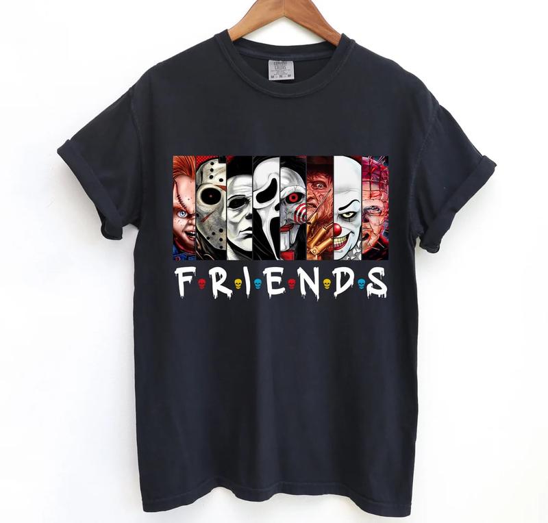 Halloween Characters Friends Sweatshirt, Halloween  Characters Shirt, Friends Halloween Shirt, Halloween Movie Characters Shirt, Halloween Sweatshirt