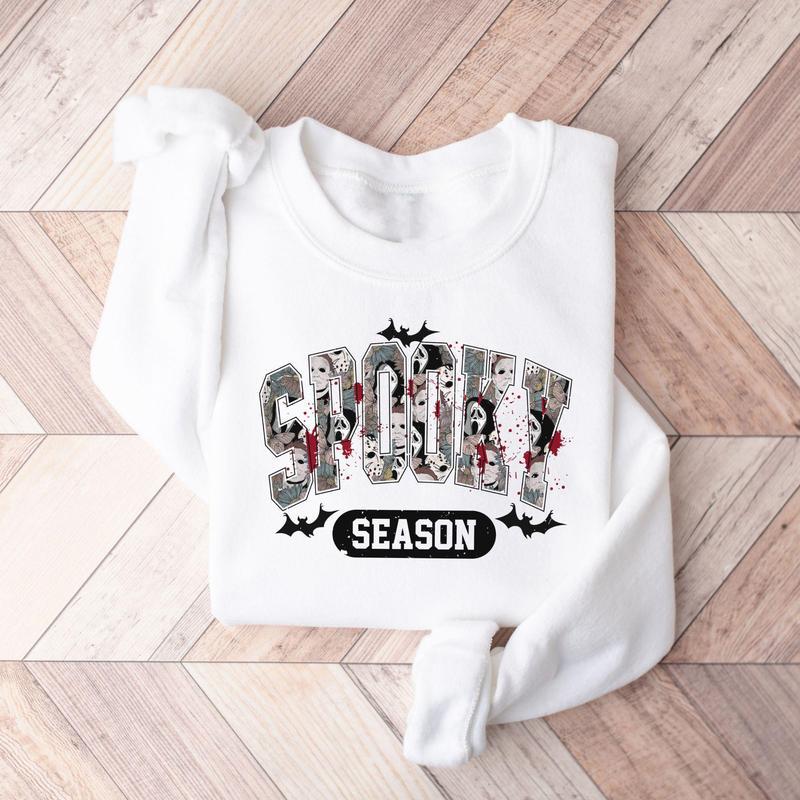 Spooky Season Shirt - Sweatshirt - Hoodie, Horor Halloween Sweatshirt, Ghost Shirt, Halloween Gift, Fall Crewneck Sweater, Halloween Party Shirt, Full