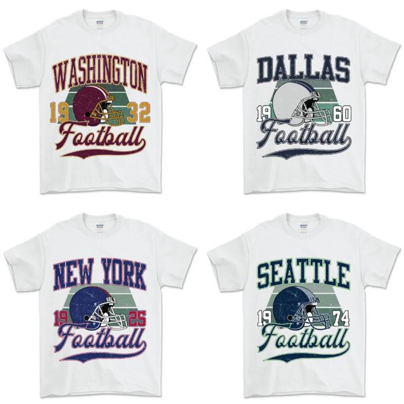 Vintage Football Fan T-Shirt Collection - White Edition - Top, Menswear Underwear Tshirt