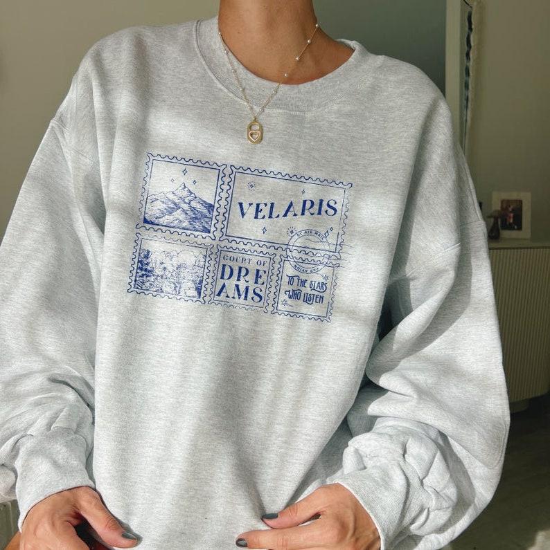 Velaris ACOTAR Sweatshirt, To The Star Who Listen Court Of Dreams Night Court Shirt, Throne Of Glass, Book Lover Gift, SJM Merch, Bookish Merch, Bookt