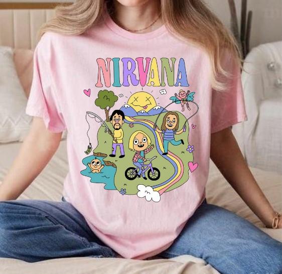 Nirvana Band Tshirt Cute Happy Together Summer vibes shirt