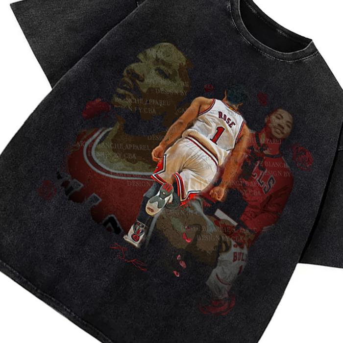 Thank You Derrick Rose Retirement Basketball Career Tribute Custom Graphic Tee Design By CBA