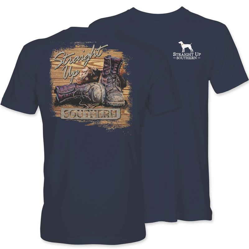 Straight Up Southern Hard Days Work T-Shirt â€“ Navy