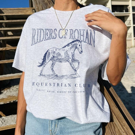 Riders Of Rohan Equestrian Club Shirt  LOTR Fantasy Aragorn Frodo Elven Elrond The Fellowship Bookish