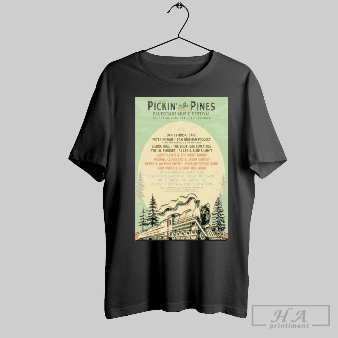 Pickin In The Pines Bluegrass Acoustic Music Festival September 12 14 2025 Poster T Shirt
