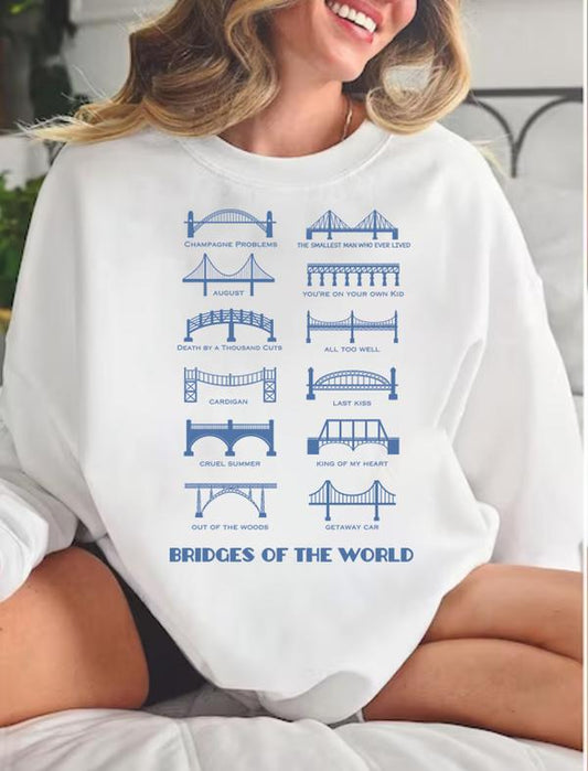 Best Bridges Shirt, Bridges of the World, Smallest Bridge Song Lyrics, Graphic Tee