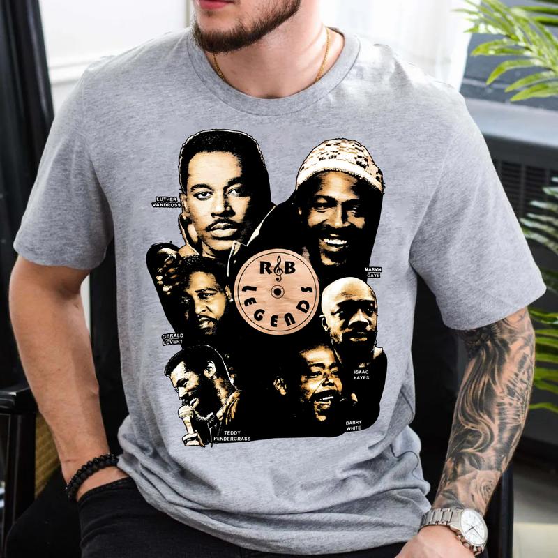 R&B Legends Tee, Marviin Gaye Shirt, Luther Vandrooss Shirt, Gerald Leevert Shirt, 90s Hip Hop Shirt, Unisex Short Sleeve Tee