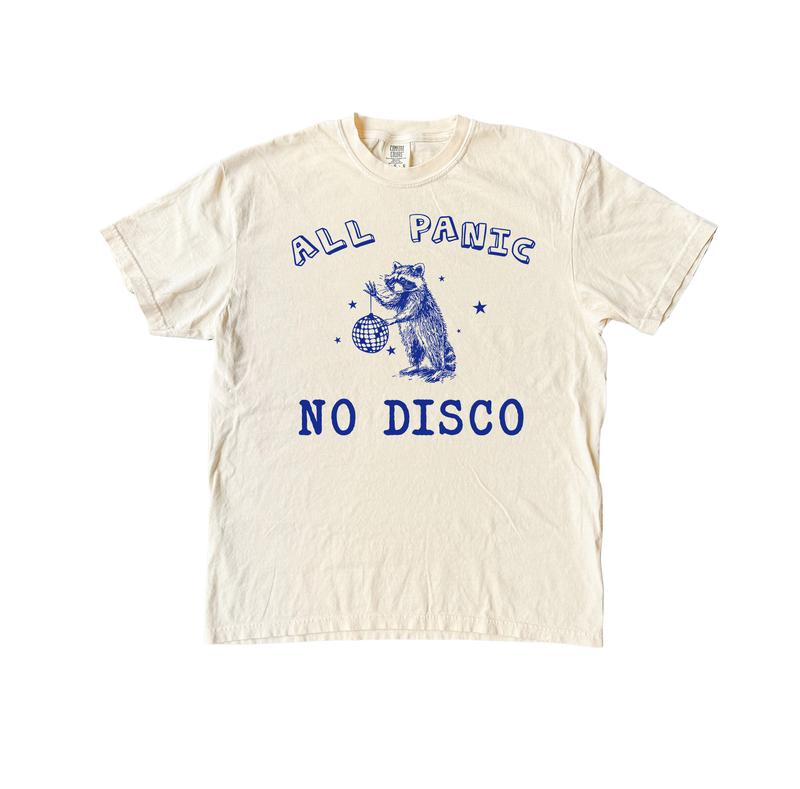 All Panic No Disco Graphic Tee, Raccoon Meme Comfort Colors Shirt