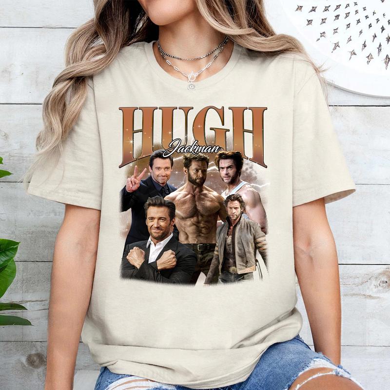 Hugh Shirt Jackman Shirt Gift For Woman and Man Unisex T-Shirt Casual Cotton